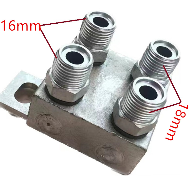 叉车配件属具侧移改装油管四通接头M16-18平口合力龙工 支持订做