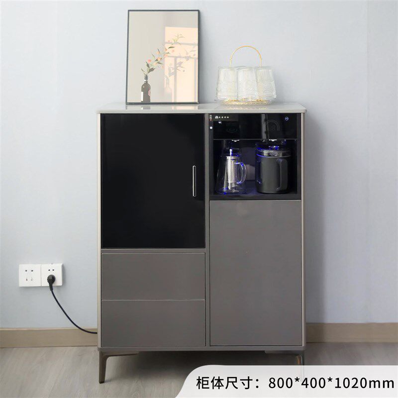 22新款家用智能语音茶吧机高档饮水机餐边柜消毒烘干柜子一体柜