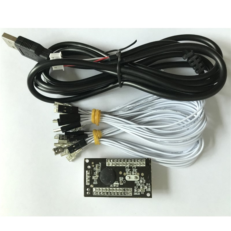 SKY街机摇杆电路板支持带灯LED按键USB台无延迟芯片配件线电路板