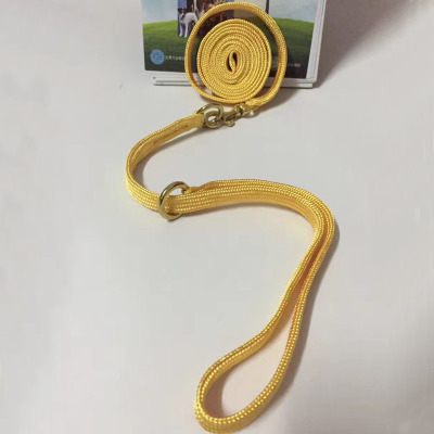 狗扁绳002新款黄色比赛控制P链训犬狗链金毛萨摩边牧大中型犬项圈
