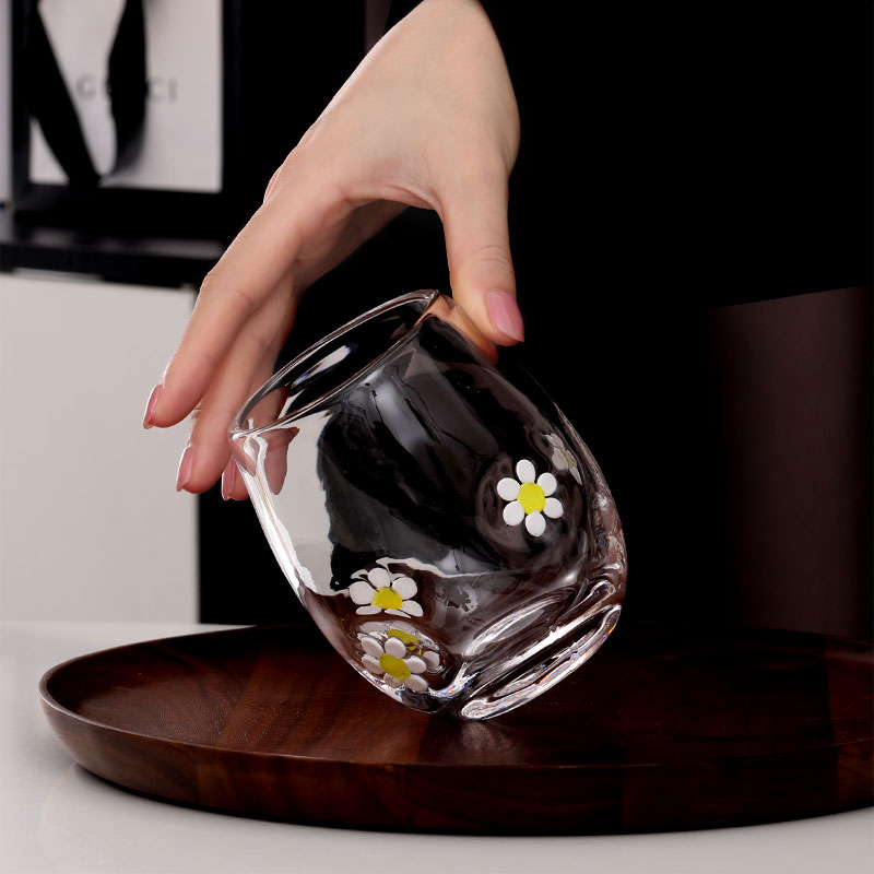 宇野千代小花杯/那不管年龄的天真烂漫 中古杯酒杯水杯饮料啤酒杯