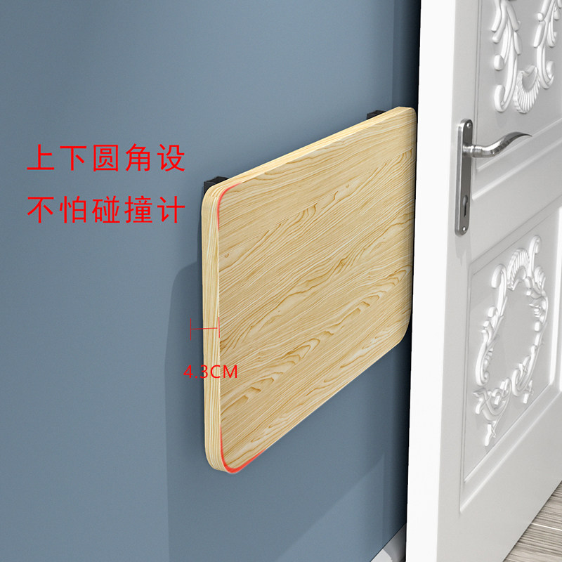 壁挂式可折叠桌板子伸缩实木小户型靠悬挂墙多功能电脑学习书简约图片