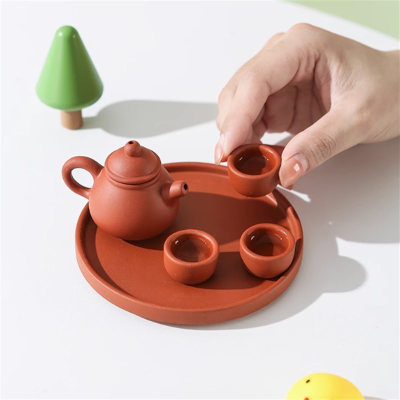 迷你茶具套组儿童整套茶具扮家家酒可出水泡茶迷你茶壶茶杯