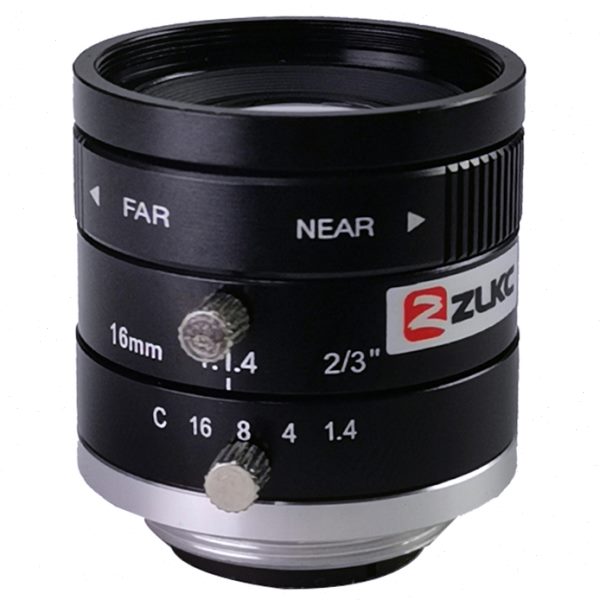 低畸变工业镜头12mm16mm75mm机器视觉相机300万25mm定焦C接口F1.4