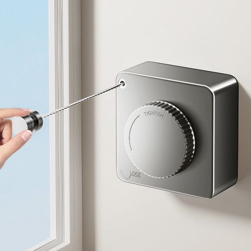 隐形晾衣绳晾衣服绳子q室内免打孔卫生间隐形伸缩阳台钢丝绳架