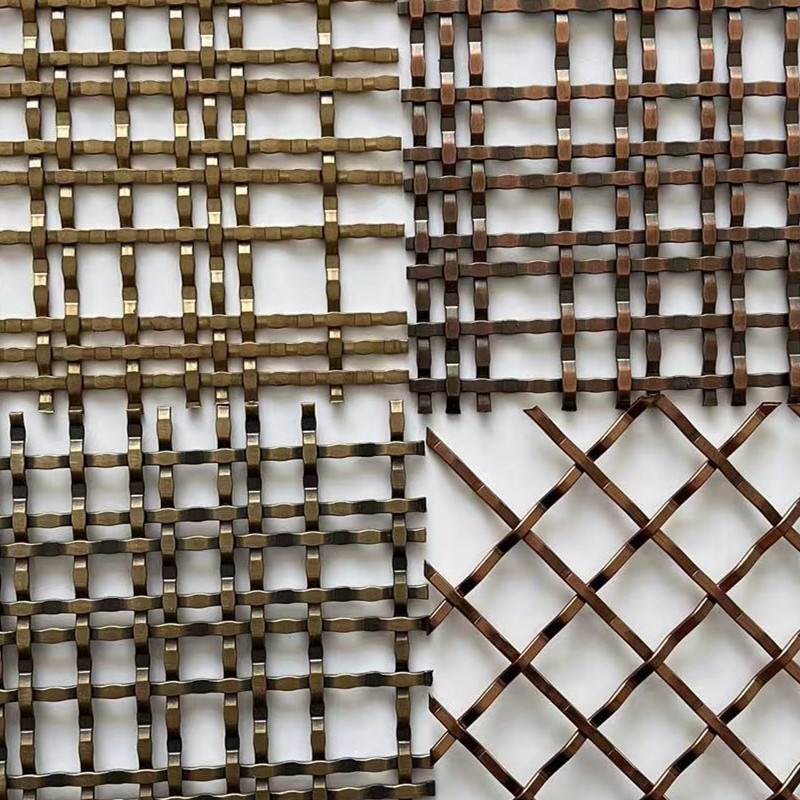 不锈钢金属装饰编织网背景幕墙网绳网屏风餐厅隔断扁钢丝吊帘网格