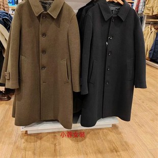 试衣间秋冬季男装/女装插肩袖毛呢大衣休F闲中长版外套风衣C45963