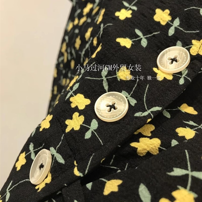 可以爱1万d年啊啊啊啊!法式风琴,复古茶歇收腰显瘦碎花连衣裙女