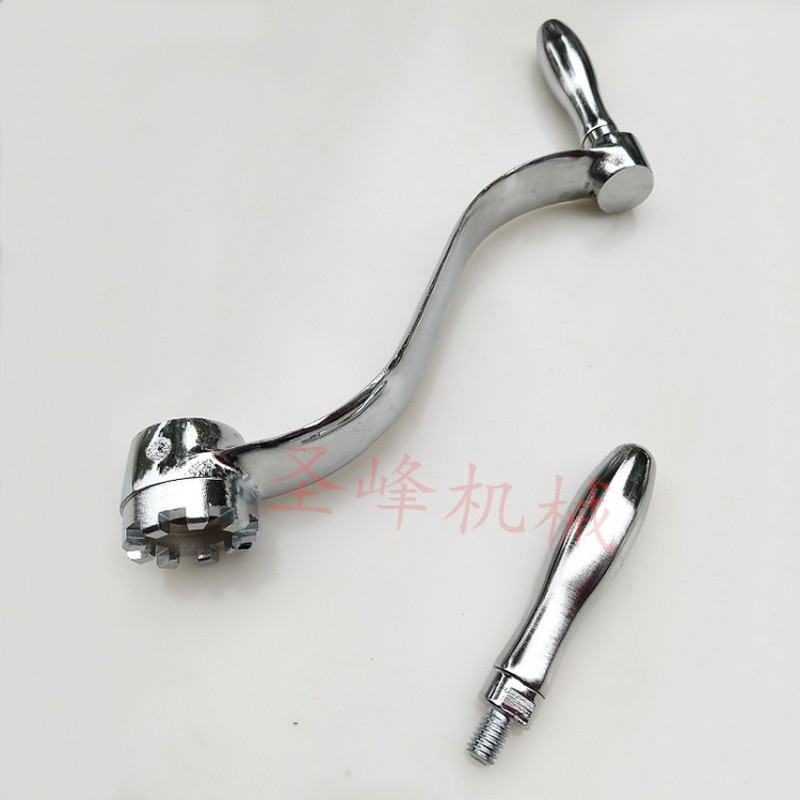 铣床升降手柄一套3/8牙橄榄球B手柄摇手上下左右进给旋转扳手