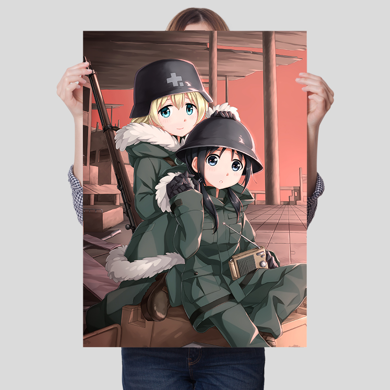 少女终末旅行千户尤莉海报二次元动漫宿舍卧寝室墙贴自粘周边壁纸