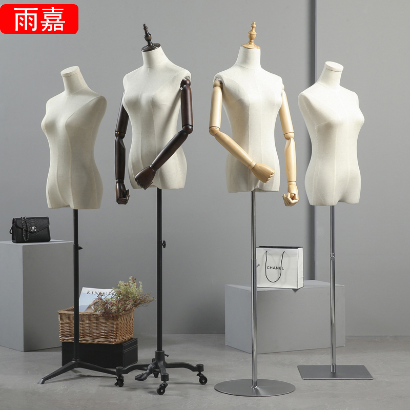 服装店模特道具女半身女装橱窗人台衣服展示架全身婚纱人体模特架