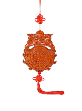 桃木兽头镜挂件化卫生间厕所大门对卧室门