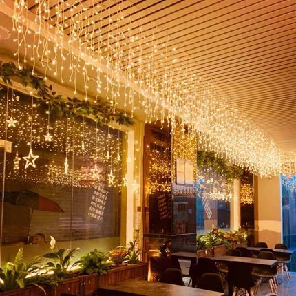 led窗帘灯冰条灯瀑布灯挂灯满天星灯星星灯小彩灯闪灯串灯装饰灯