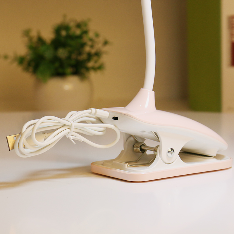 折叠夹板创意卡通充电式led台灯大学生宿舍可调光护眼迷你床头灯