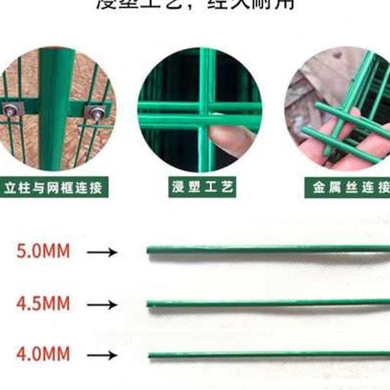 促高速公路双边丝护栏网铁丝隔离网围栏围墙栅栏室外农场围栏防新
