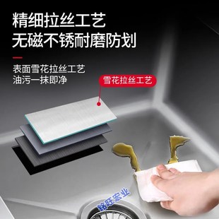 商用304不锈钢水槽单双槽三槽商用租房洗菜盆洗碗池家用厨房水池