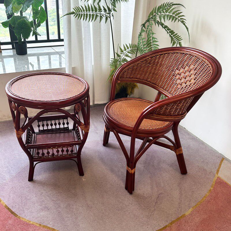 天然藤椅休闲三件套客厅阳台庭院喝茶椅子单人家用老人编织靠背椅,住宅家具,阳台椅,淘宝优惠券,粉丝福利购,淘宝优惠卷