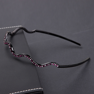 韩版发饰镶钻头箍细边带防滑齿压发发卡直款波浪形款亮水钻发箍