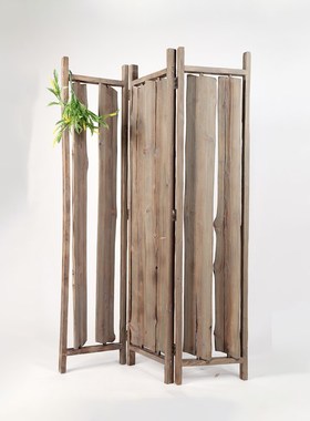 现代简约手工制作木质工艺屏风展示架朽木M艺术墙画树根装饰摆件