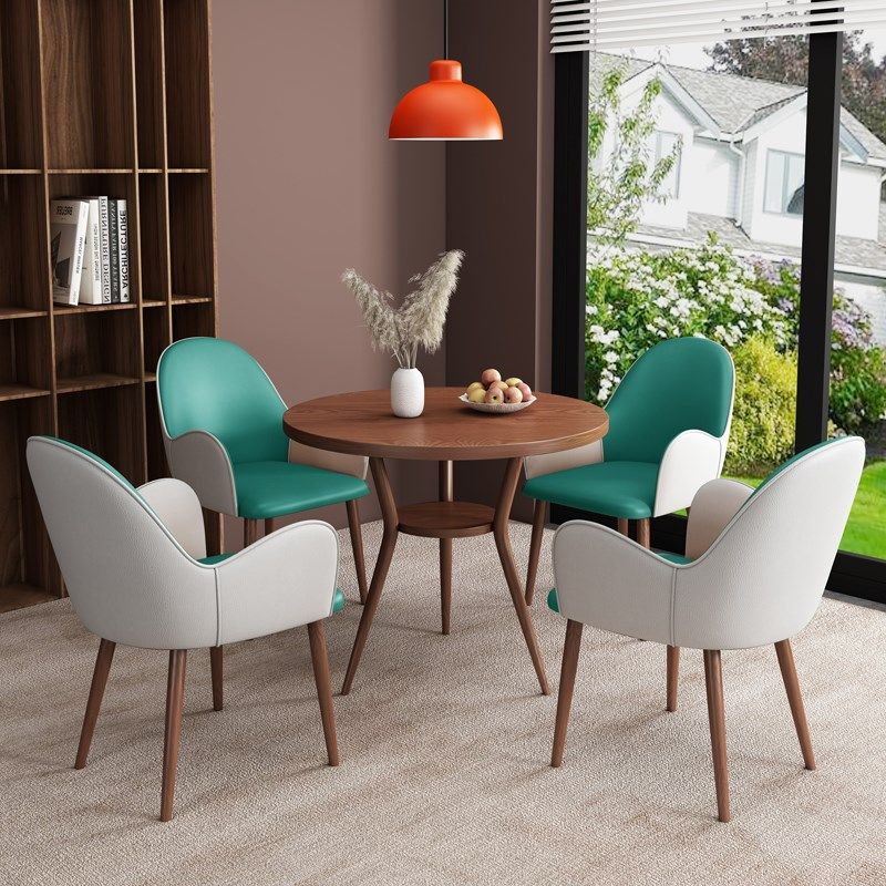 岩板洽谈桌椅组合售楼处实木纹商务酒店休闲椅展厅休息区接待圆桌,住宅家具,板木餐桌,淘宝优惠券,粉丝福利购,淘宝优惠卷