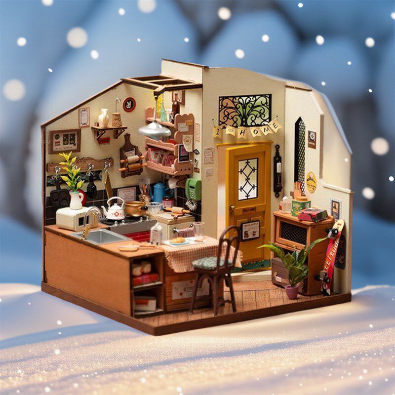 贝卡的面包店gDIY手工小屋小房子模型迷你场景积木女