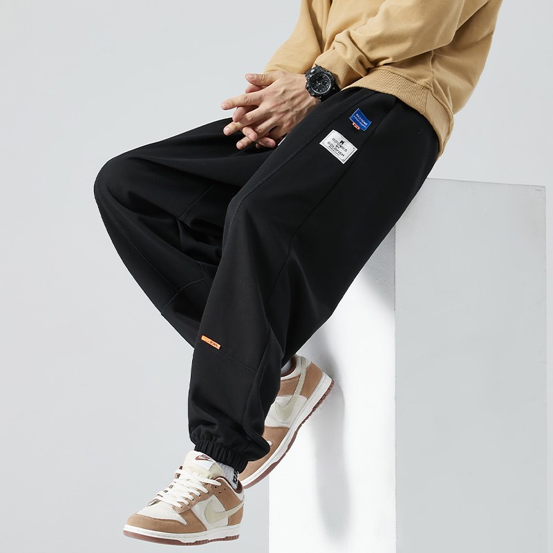 胖子休闲裤男春季新款加大男装宽B松长裤男士运动百搭裤子大码下