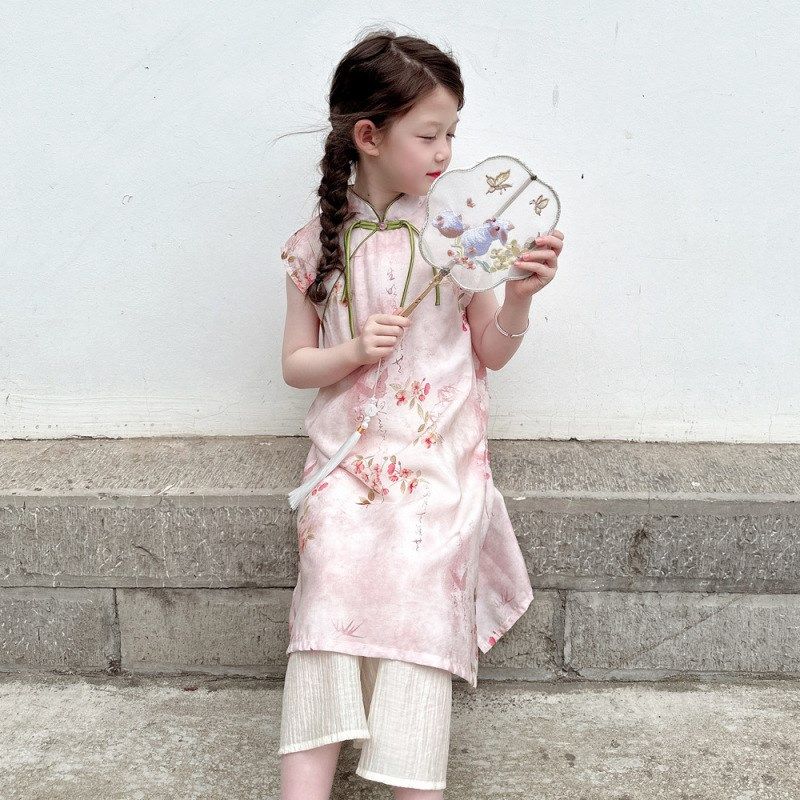 女童旗袍童装中式汉服连衣裙夏装民国风服装儿童唐装裙裤套装超仙,童装/婴儿装/亲子装,旗袍,淘宝优惠券,粉丝福利购,淘宝优惠卷