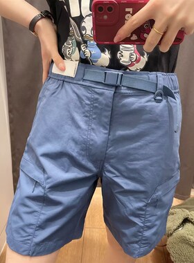 日单男装女装2024夏款尼龙腰w带休闲短裤中裤速干百搭五分裤45550