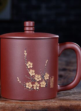 宜兴紫砂杯非陶m瓷男士纯全手工泡茶杯子办公室茶具茶杯