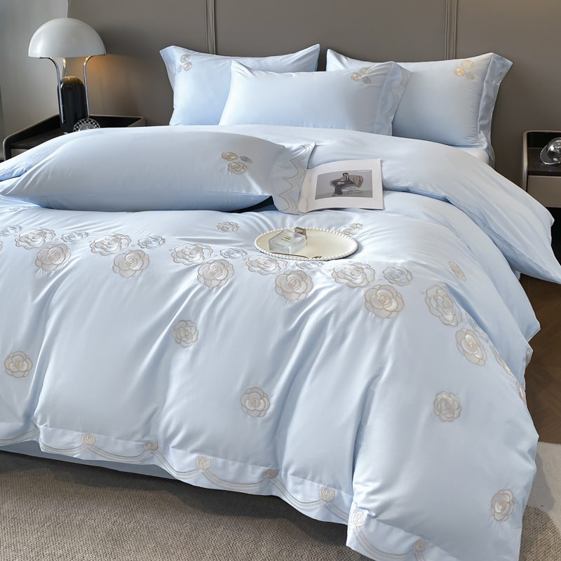 轻奢风A类200支全棉四件套长y绒棉四季款床单被套床笠南通床上用
