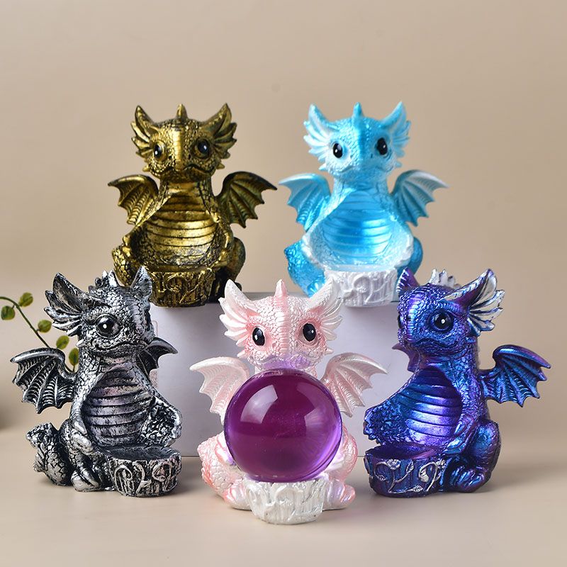 陈列摆台新款梦幻可爱少女心粉色卡通小龙摆件创意恐龙生日礼物