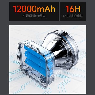 手电筒照明大功率锂电户外矿灯 康铭防潜水头灯强光充电超亮头戴式