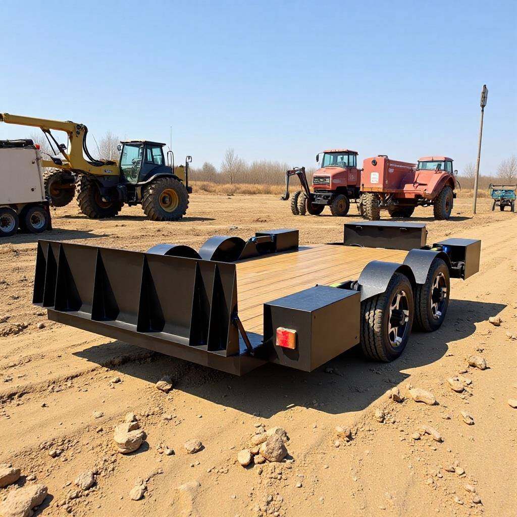 牵引式液压升降拖车中置车桥折叠式斜坡操作简单,搬运/仓储/物流设备,其他起重搬运设备,淘宝优惠券,粉丝福利购,淘宝优惠卷