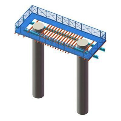 定制盖梁施工平台 安全通道 墩柱施工平台 安全梯笼 高空施工平台