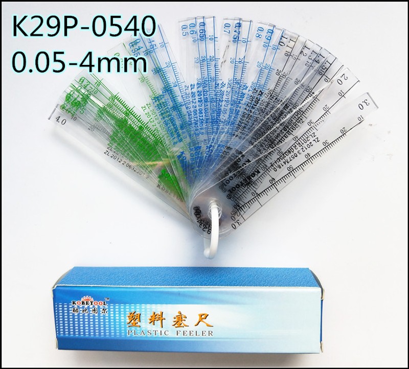 酷比图尔akobetool塑料塞尺K29P-0540厚薄规 0.05-4.0mm 塑胶塞尺