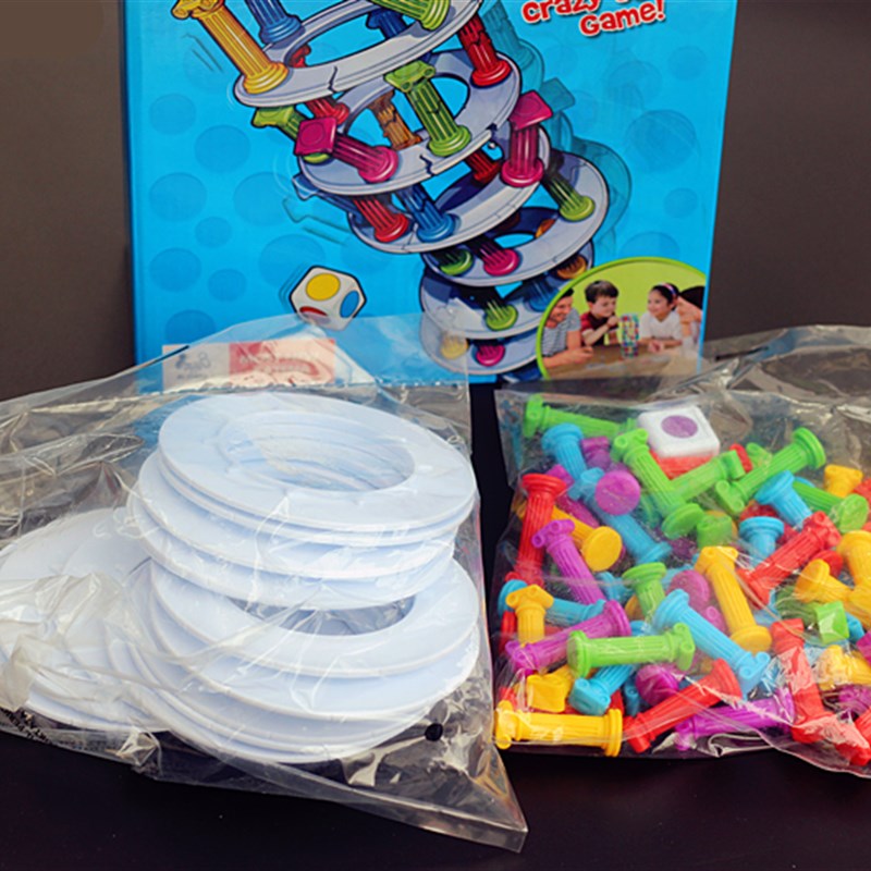 比萨塔叠叠高平衡益智玩具 手眼协调 亲子互动 趣味桌游 层层叠叠