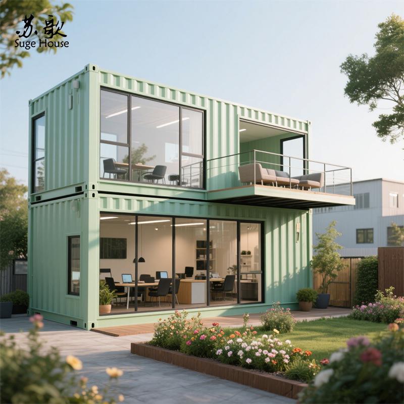 生产厂家直销全新镀锌钢结构活动房改造创意特色集装箱办公室设计