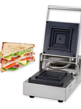 面包机商用多功能不沾加热自动封边三明治飞碟三明治双面烤早餐机