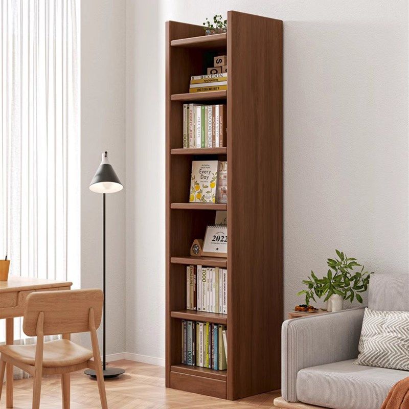 实木书架书桌旁窄书柜靠墙边夹缝柜子收纳柜展示柜客厅置物架落地,住宅家具,书架,淘宝优惠券,粉丝福利购,淘宝优惠卷
