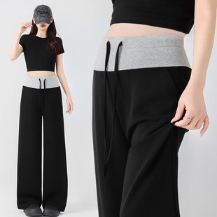 孕妇裤春秋外穿阔腿裤春夏季2025新款不勒肚子孕早晚期小个子春装