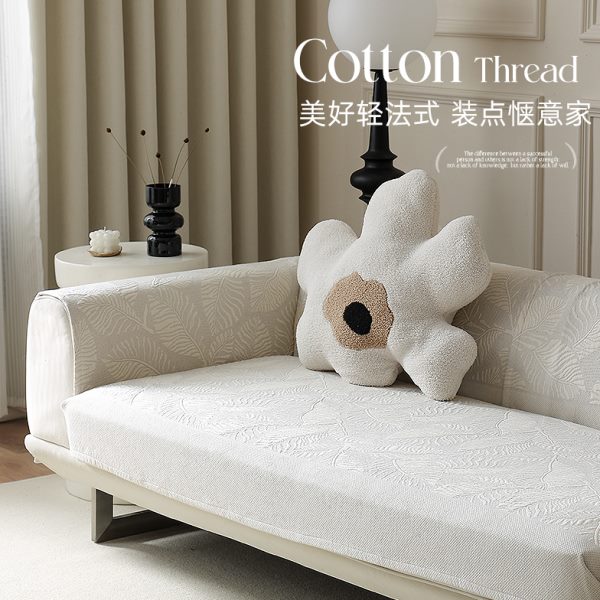 夏季沙发垫北欧简约高级感棉麻亚麻布艺防滑沙发坐垫夏天垫子盖布