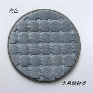 圆形坐垫座椅垫凳子屁垫学生椅子透气家用卧室 阔邺水晶绒毛绒冬季