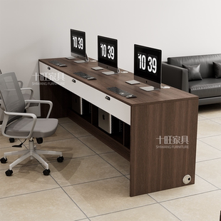 吧台收银台房产中介前台桌图文店物业旅行社可定制公司前台接待台