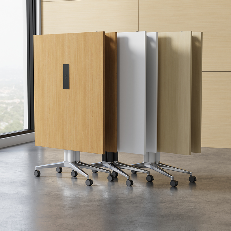 折叠会议桌椅组合长条桌培训桌伸缩拼接办公桌子带轮子超大可拆卸