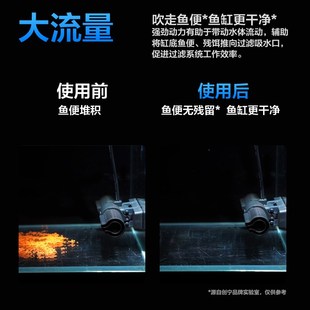 创宁鱼缸环流泵造浪泵静音变频底部吹粪器冲浪泵水族箱底吹造浪器