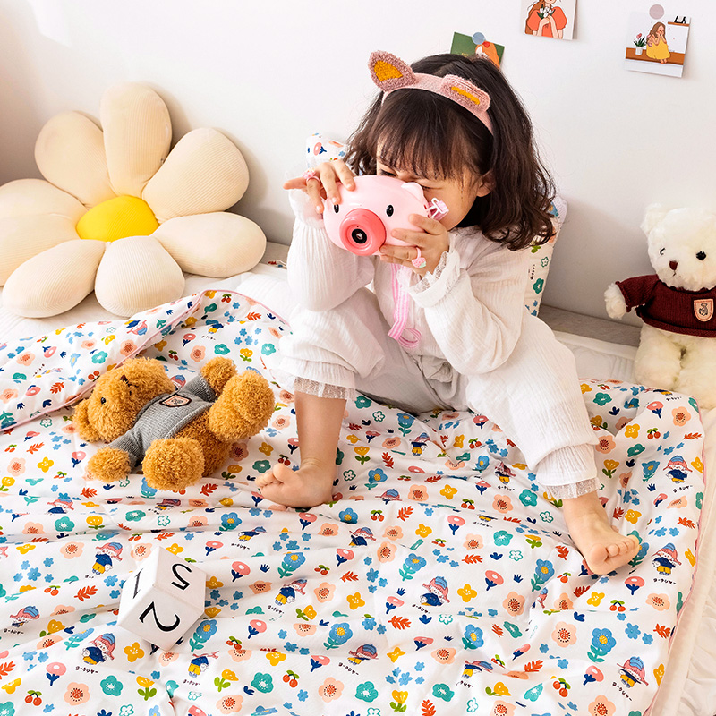 A类儿童夏凉被全棉幼儿园空调被午睡纯棉宝宝夏被婴儿被子薄恐龙