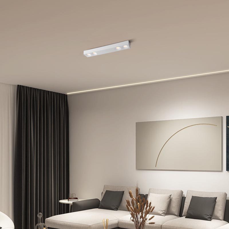 led明装射灯防眩智能吸顶式长条形斗胆灯家用无主灯格栅超薄筒灯,家装灯饰光源,明装射灯,淘宝优惠券,粉丝福利购,淘宝优惠卷