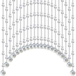 天然水晶葫芦珠帘玄关客厅隔断帘子大门对卧室卫生间拱形过道门帘