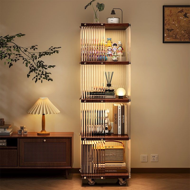 压克力旋转书架落地置物架可移动转角模型展示柜客厅一体靠墙书柜,住宅家具,书架,淘宝优惠券,粉丝福利购,淘宝优惠卷