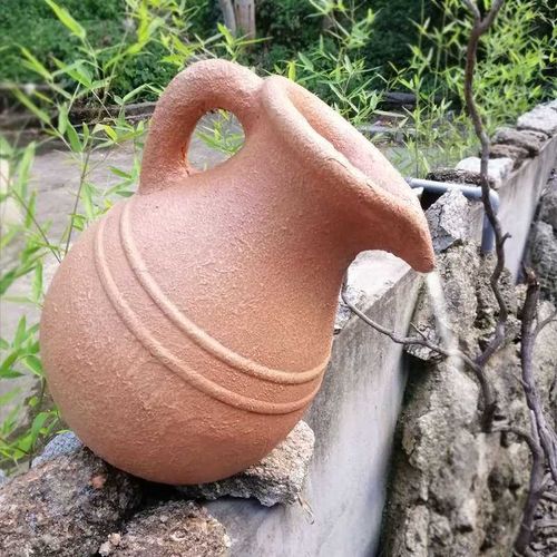 仿陶带嘴陶罐流水器鱼池缸循环水幕鱼墙花户外造景庭院花园创意盆